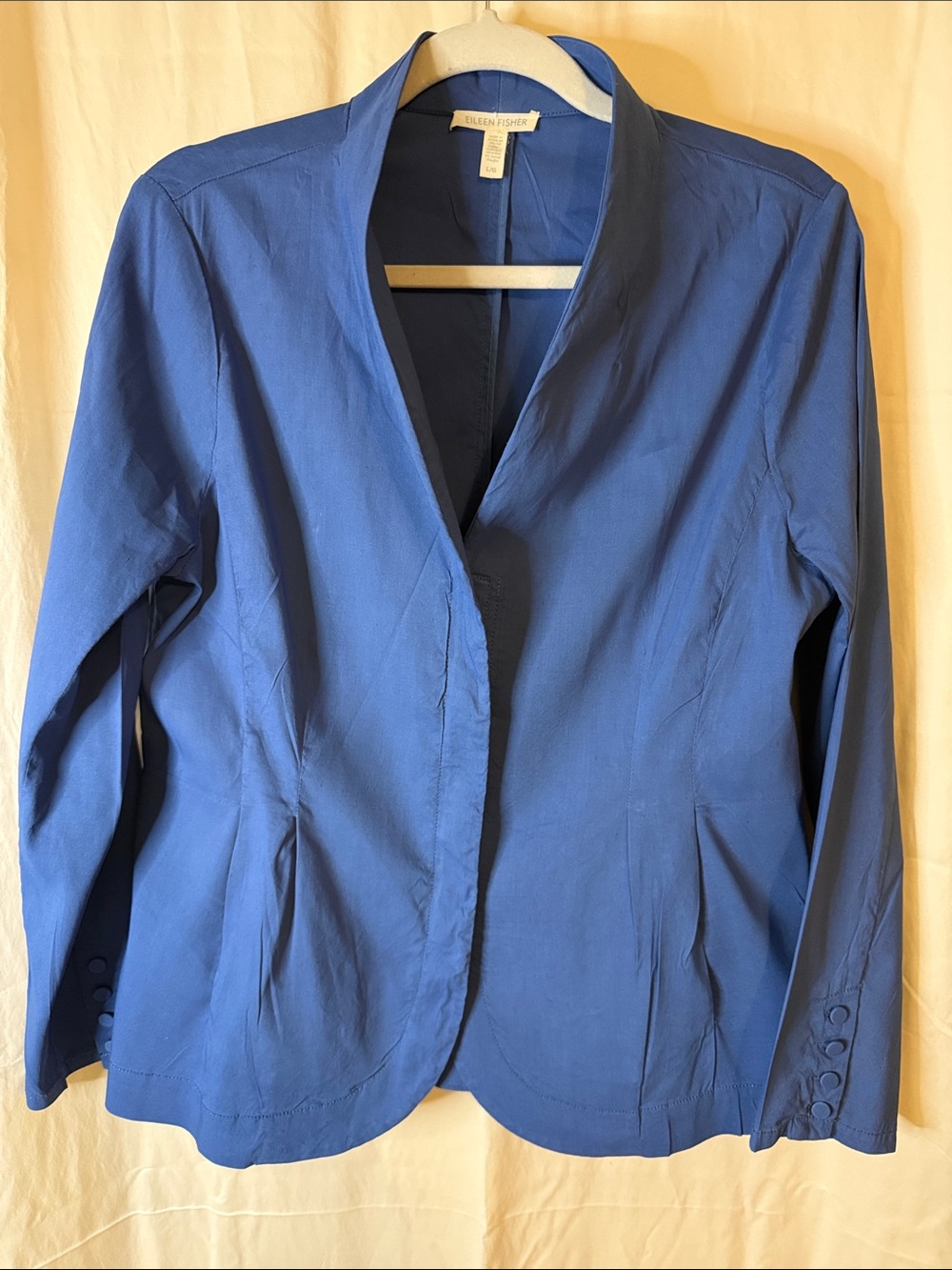 Eileen Fisher Cobalt Blue Open-Front Blazer